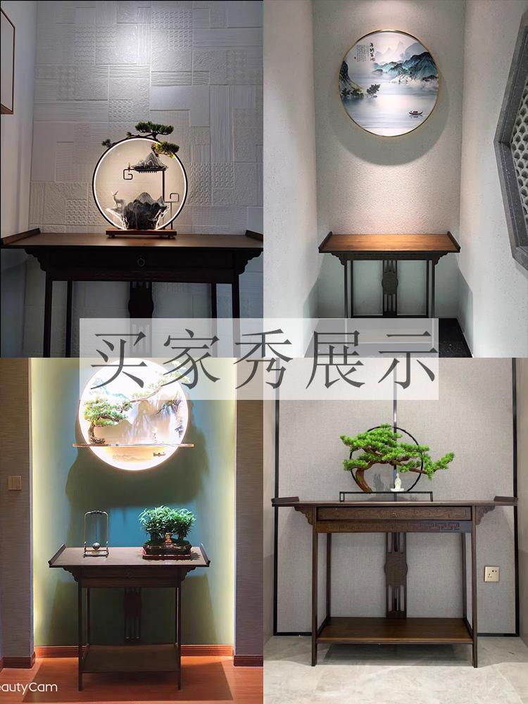 Novo Estilo Chinês Mesa de Varanda Super Estreita Caixa de Mesa de Varanda Para Mesa Apoiar na Parede Longa Arca Moderna e Contratada