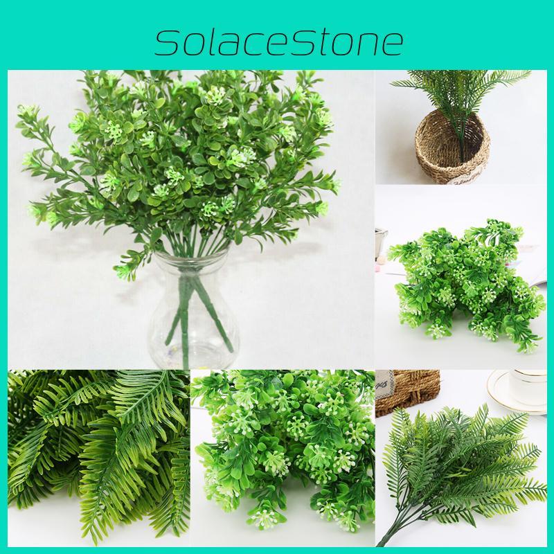 High Realistic Artificial Plants Indoor Outdoor Fake Leaf Foliage Bush For Garden Decor