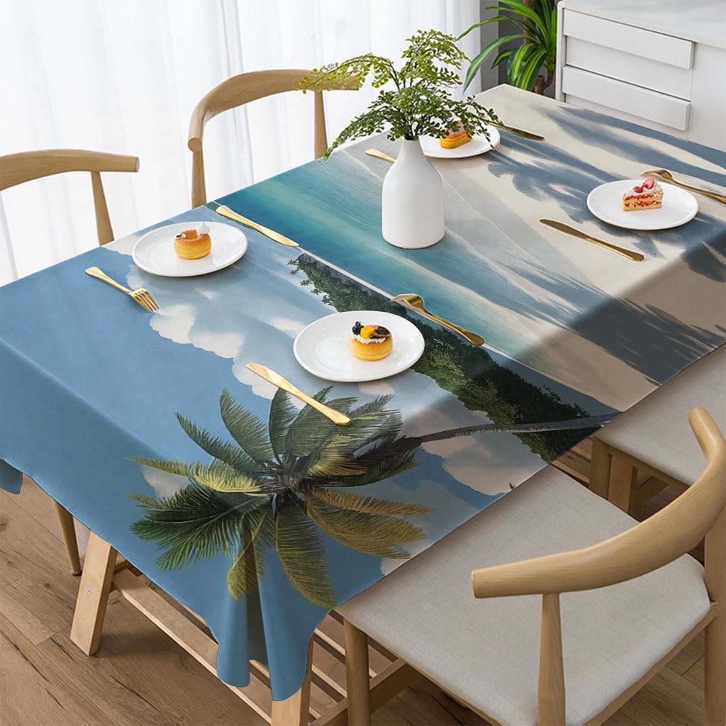 Ocean Series Polyester Tablecloth: European Style Dining & Festival Decor for Home and Hotel.