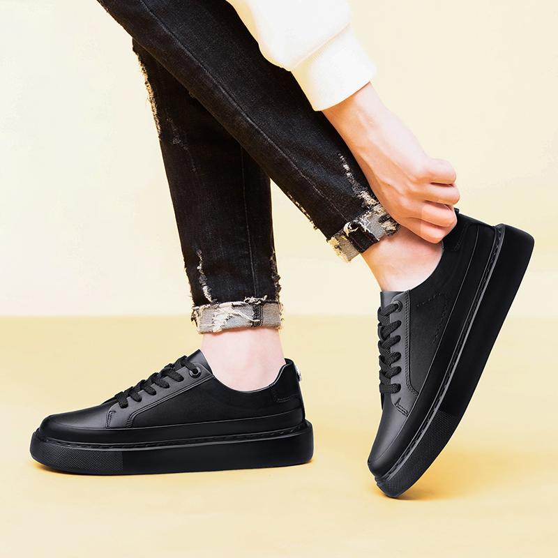 Fashion Popular Men's Board Shoes Minimalist Comfort and Luxurious Quality Black and White Trendy Young Daily Versatile Shoes 38-45
