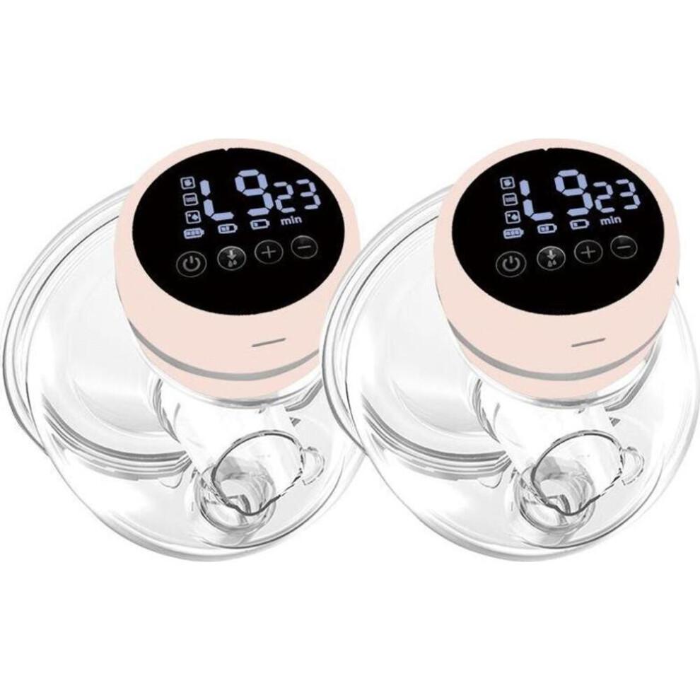 Portable Breast Pumps, Set of 2 – Hands-Free, 3 Modes & 12 Levels, Quiet with LED Display, 180 Ml Collection Container, 900 mAh Battery