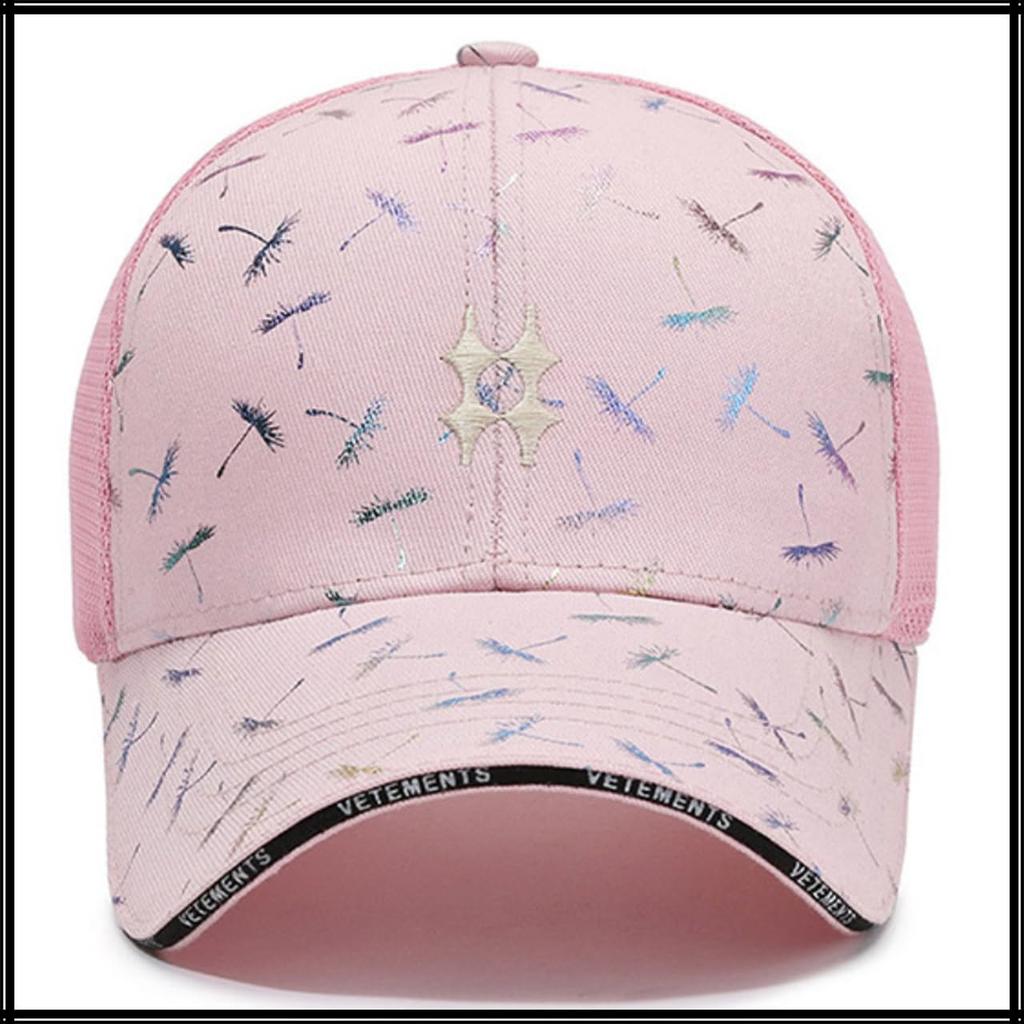 Caps med netting Mote Design Casual Stilig Sport CZA026 [White Fang] Dame (Rosa)