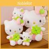 Clover Fourleaf Green Bow Cat Plush Toy Girlfriends Lucky Gift