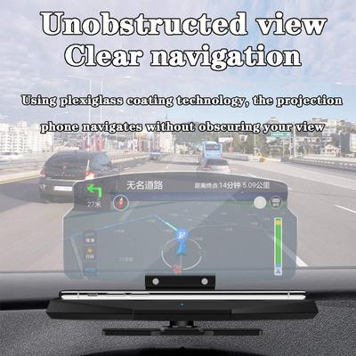 Head-Up Display Car Hud Stojan na mobilní telefon Hud HD Navigace do auta Projektor Head-Up Display Bezdrátová nabíječka Držák do auta