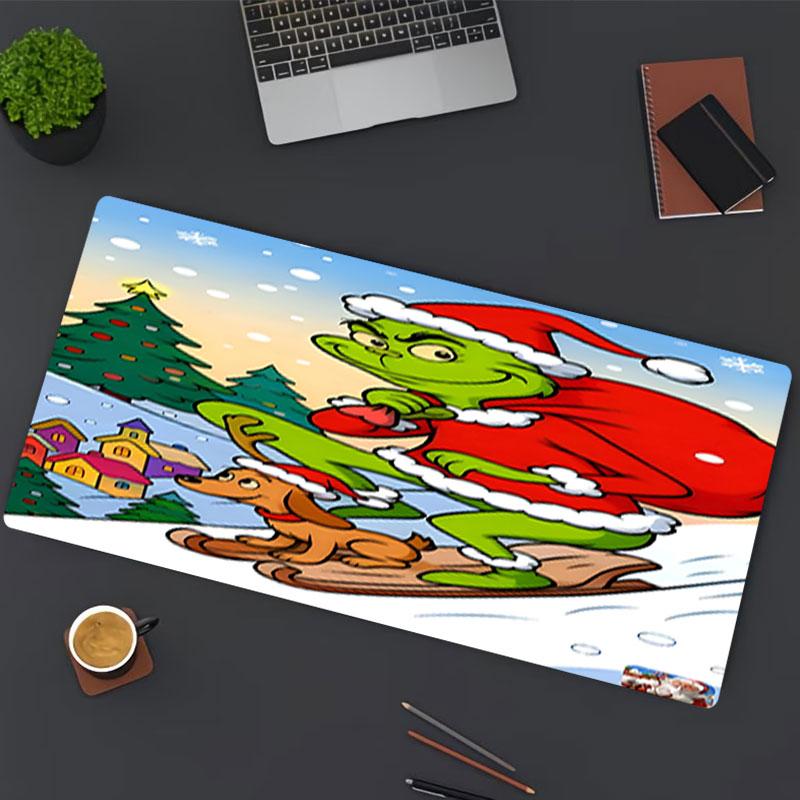 The Grinch Print Mouse Pad, for Keyboard Pad Laptop PC Mat for Office Home Use, Desk Decor, Perfect Birthday Gift for Gamers