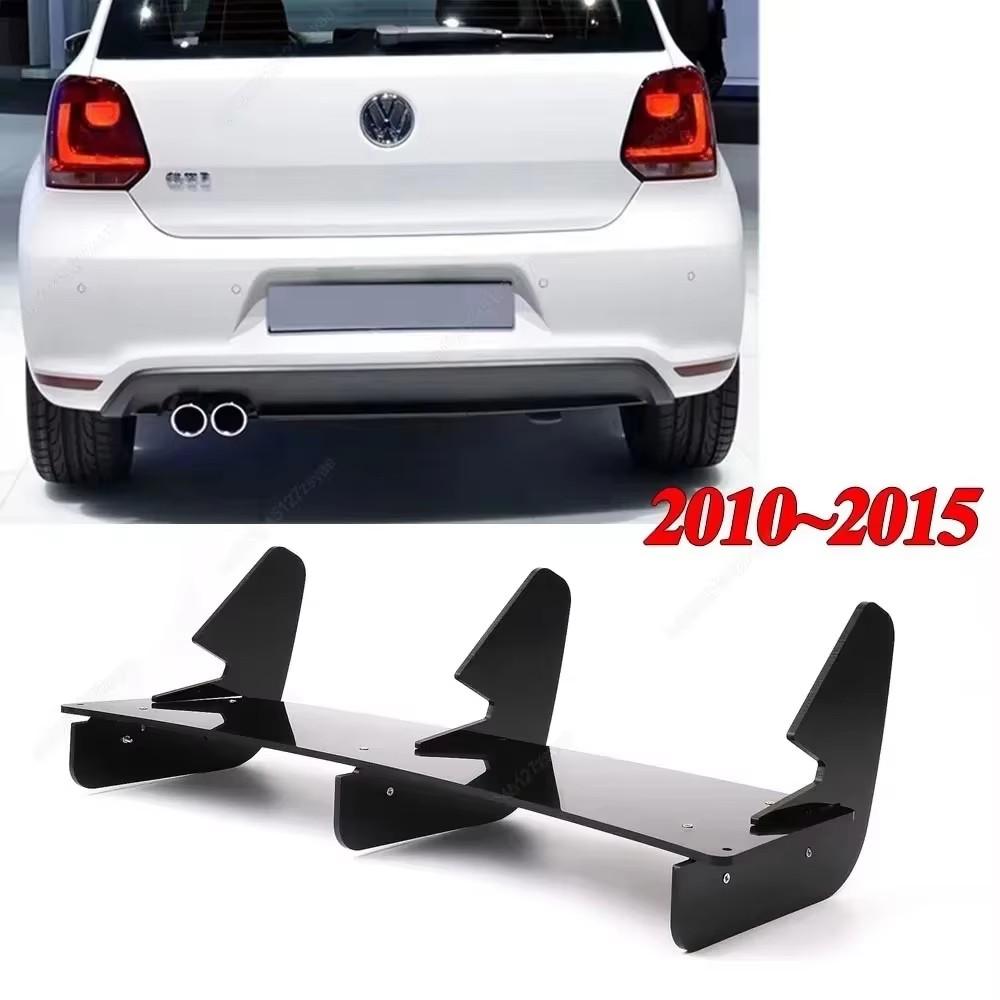 Car Rear Bumper Diffuser Flag Spoiler Splitter For Volkswagen VW Polo MK5 GTI 6R 6C Two Four Door Facelift Accessories 2010-2018