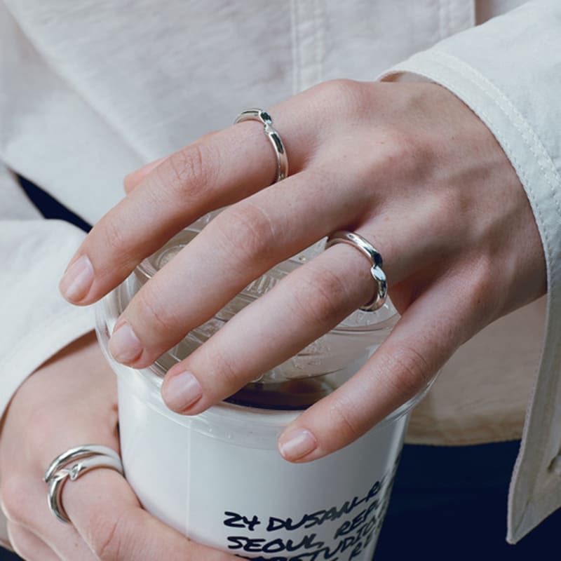 cellmute PRICKLE SIMPLE RING (2COLOR)