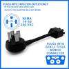 Premium Adapter For Tesla Gen 2 Mobile Charger | Connect To 240V Outlet | 32 Amp Charging | 10 Inch Length (NEMA 14-50)