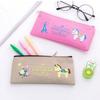 Cartoon Horse Printed Canvas Pencil Bag Korean Pencil Case Large Capacity Storage Bags Student Stationery Pouch School Supplies