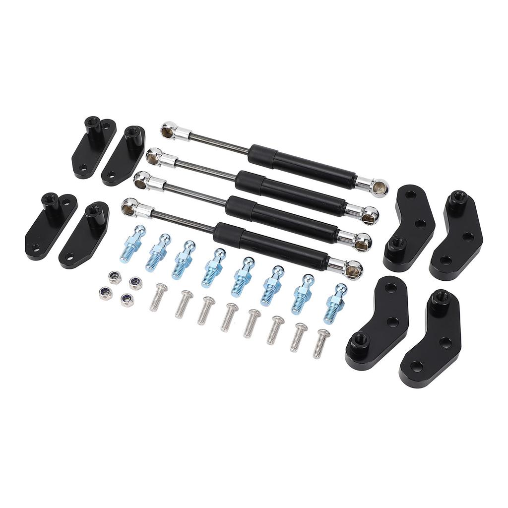 Front Rear Door Opener Kit Steel Anodized Black High Performance Door Shocks Struts Opener Kit for
