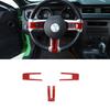 Red Steering Wheel Trim  Decoration Interior for Ford Mustang 09-13 Accessories