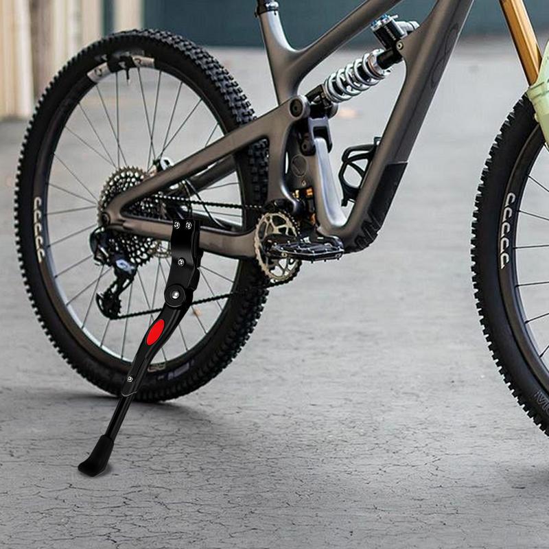 Bicycles Side Kickstand Bicycles Center Mount Riding Stand Aluminum Alloy Cycling Bracket Non-Slip Foot For Mountain Bike