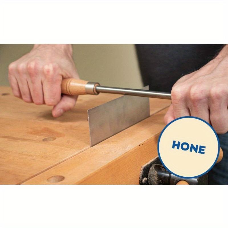 Drewniany skrobak premium: Gruba hartowana stal wysokowęglowa, gładkie usuwanie zadziorów z drewna, obróbka mebli mahoniowych - dla stolarzy i majsterkowiczów