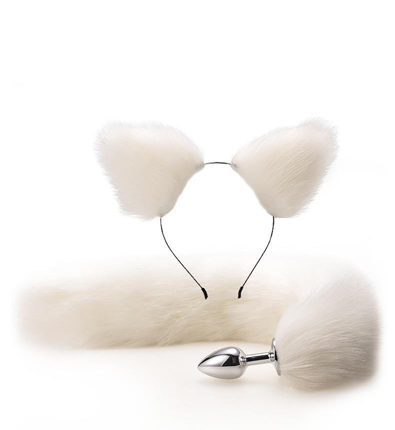 Sexy - Tail Anal Plug Metal Rear Plug Adult Toy Artificial Tail Set Role-playing
