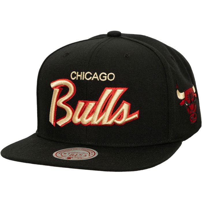 Casquette Snapback - MITCHELL & NESS - CREAM SCRIPT - Chicago Bulls - 100% Polyester - Unisexe