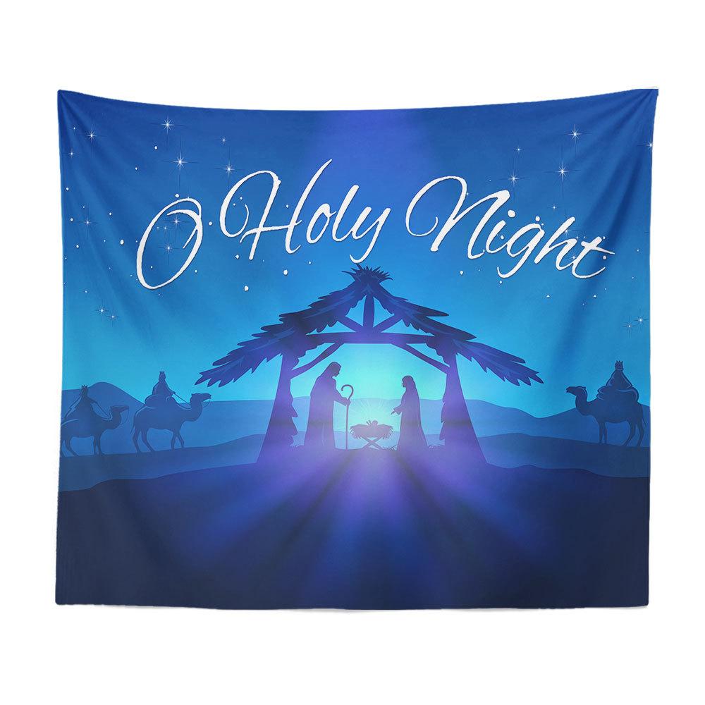 New Christmas Poster Tapestry Large Size Christmas Living Room Sofa Decoration Tapestry Peach Skin Hanging Cloth Painting