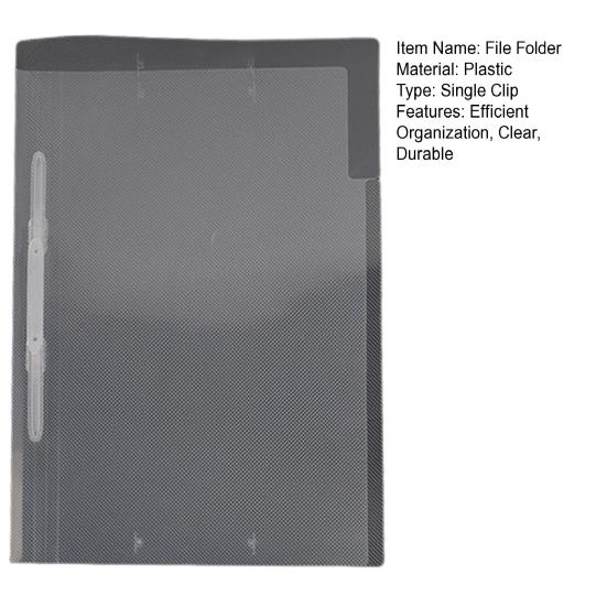 12 Pcs Plastic File Folders Clear Document Organizer with Clip Paper Folders Pockets for Office School Supplies
