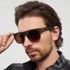 Men's Retro Square Polarized Sunglasses - Fashionable Anti-Glare Eyewear
