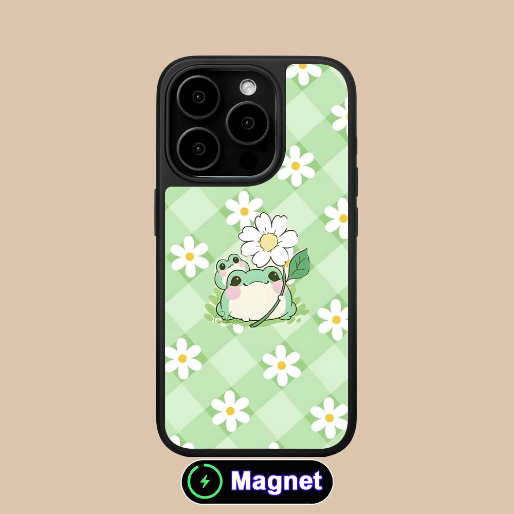 

Kawaii Frog Phone Case for iPhone 17 16 15 14 13 12 11 Air Pro Max Plus Matte Surface Magsafe Cover iPhone 11