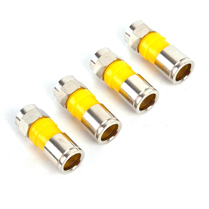 New 10pcs RG6 F Type Compression 2.8cm Snap Seal Plug Connector Waterproof F Type