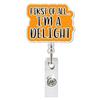 Set of 24 Glitter Acrylic Retractable Badge Holders for Work ID Cards