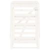Waste Bin Enclosure White 84 x 90 x 128.5 cm Solid Pine Wood
