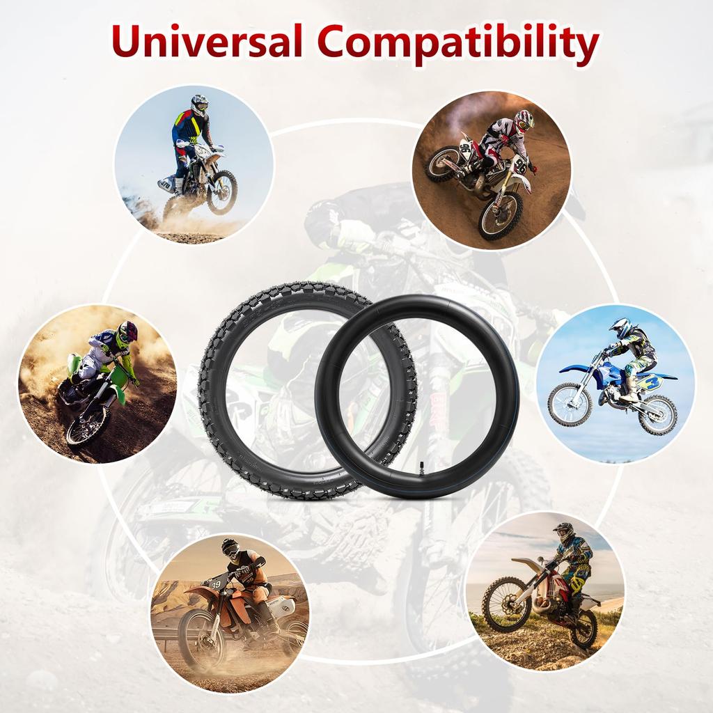 PaoWin 6PR 47P Motorcycle Tire Thick TR4 Motorcycle Motorcycle Motorcycle 2.75-17 Tire, TT, 2.75-17 Tire, 2.75-17 + 2.50/2.75-17 Tube, Wall, Valve,