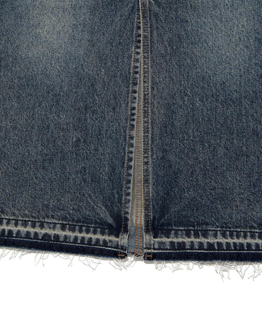 Lee Denim Maxi Skirt In Indigo Dark