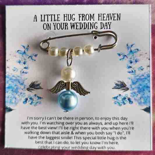 

JYL TS Bracelet Brooch Wedding Angel Wing Accessory Enhances Romance & Blessings 1 темный лавы