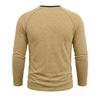 Spring Autumn Men's Cotton Henry Collar T-Shirts American Style Fashion Smart Casual Tees Tops Men Patchwork Breathable Tshirt