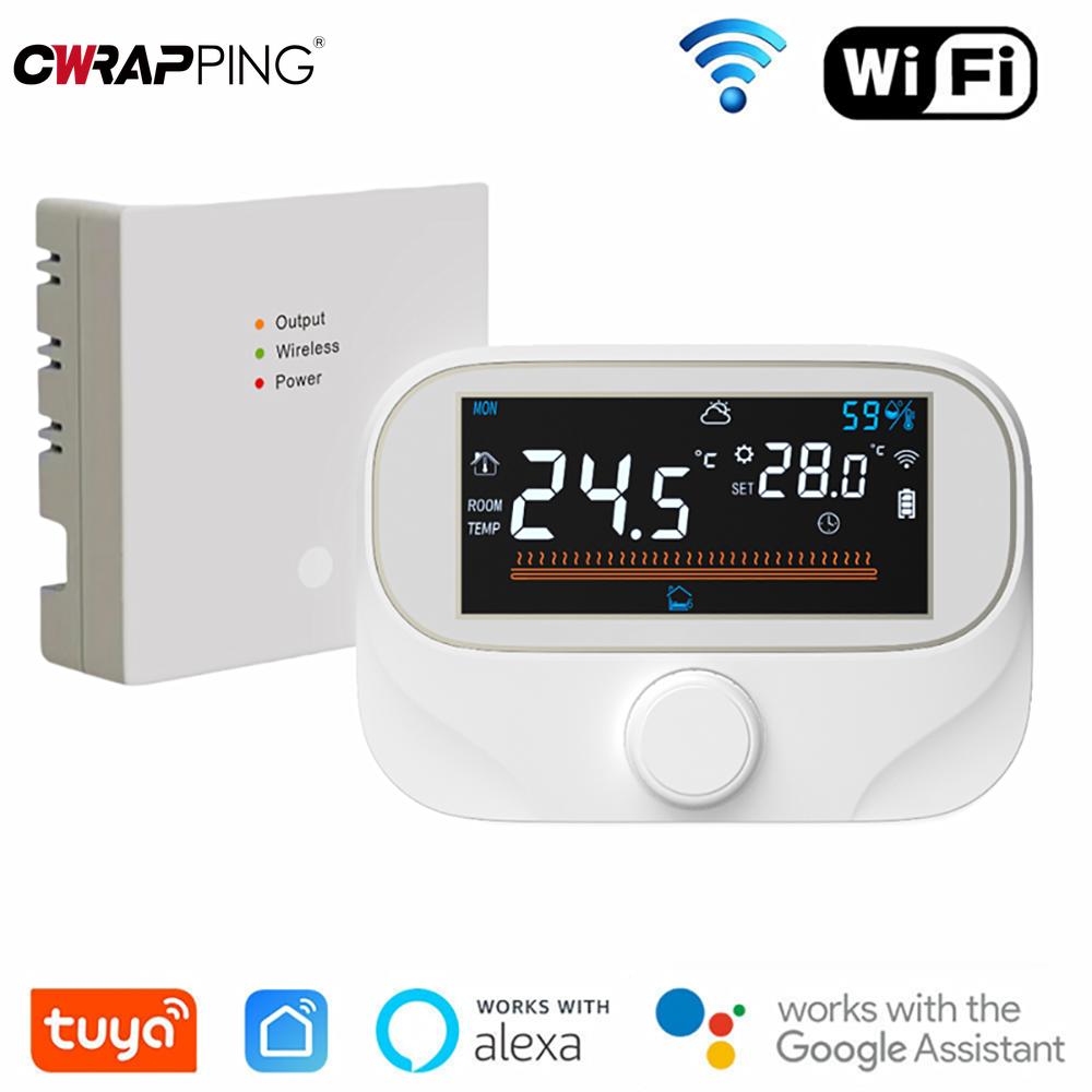 Thermostat Underfloor Heating Wifi Thermostat Wireless Weather Station with External Sensor for Alexa Google Home Accessories