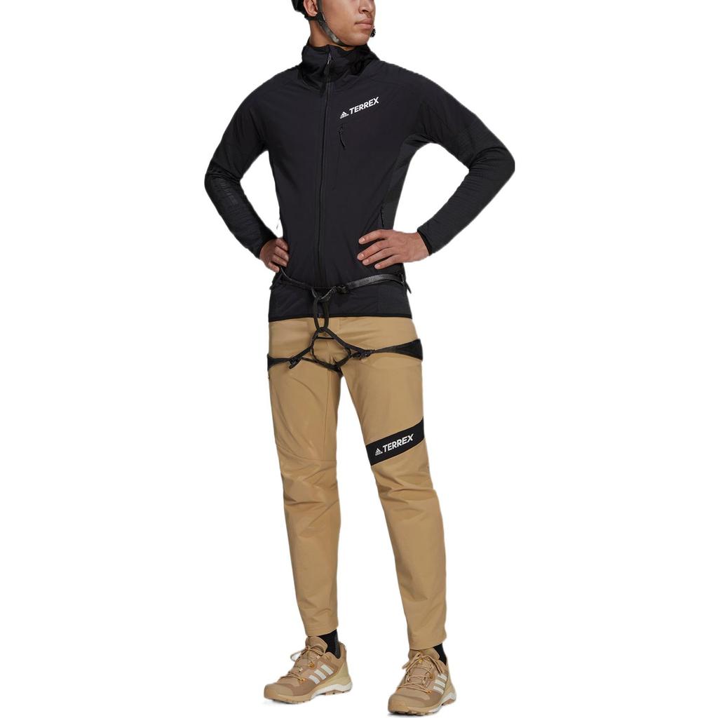 Adidas Terrex Tr Fleece Hd Jacket With Solid Logo Print Men Outerwear Black HF0726