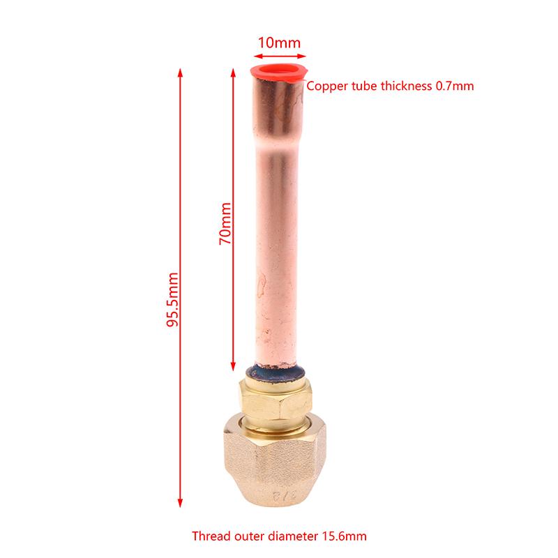 1 stk Klimaanlegg Kobberrør Med Smidd Messing Sae 1/4 3/8 5/8 1/2 3/4 Gjenget Koblingsfittingsadapter -20 Til 120℃