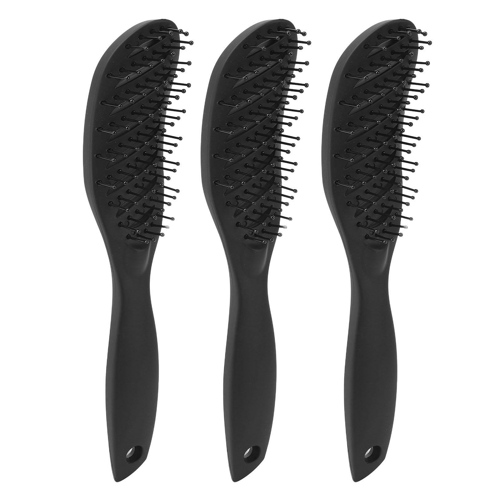 

3pcs Hair Brush Combs 9 Rows Wide Teeth Scalp Massage Easy Detangling Hair Styling Combs
