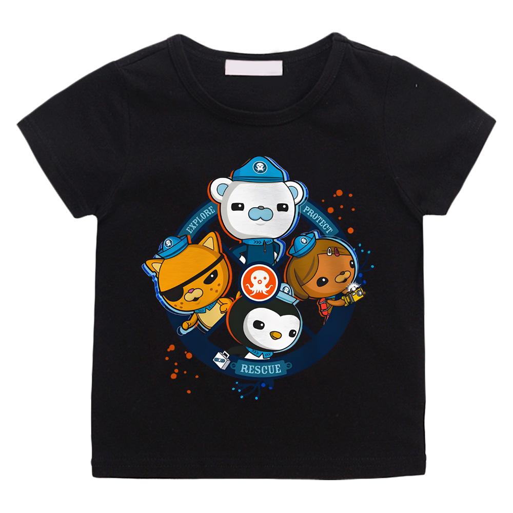 Camisetas de Verão Estampadas de Desenho Os Octonautas para Meninos/Meninas Camisetas Manga Curta 100%Algodão MeninosMeninas Camiseta de Alta Qualidade camiseta anime Tops Fofos