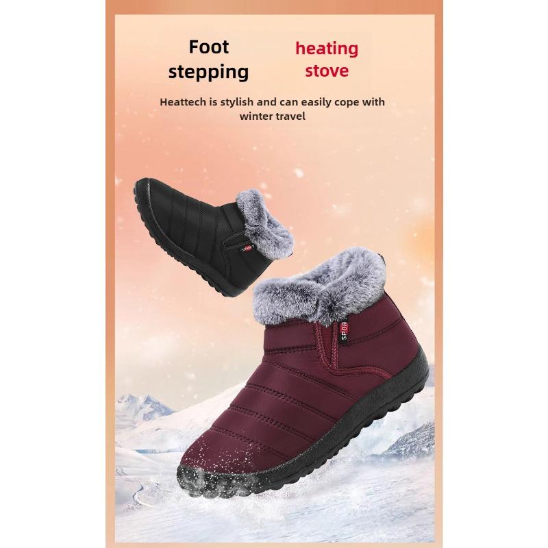 Modne Zimowe Nowe Damskie Grube Bawełniane Buty Odporne na Zimno i Ciepłe Śniegowce Wielofunkcyjne Codzienne Damskie
