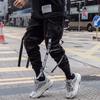 Pantaloni de jogging hip hop Pantaloni cargo pentru bărbați Pantaloni de sport cu buzunare de culoare blocă Pantaloni de trening Pantaloni de sport Streetwear Panglici cu litere Casual