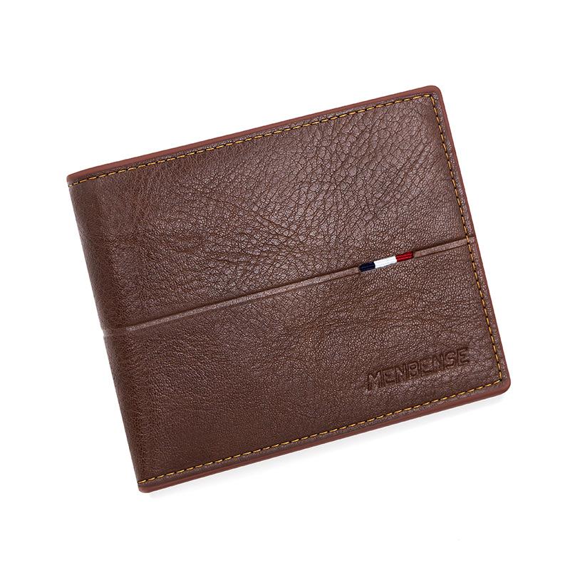 Short Men Wallets Slim Credit Card Holder RFID Blocking Waterproof Leather Purse Classic Coin Pocket Black Male Wallet