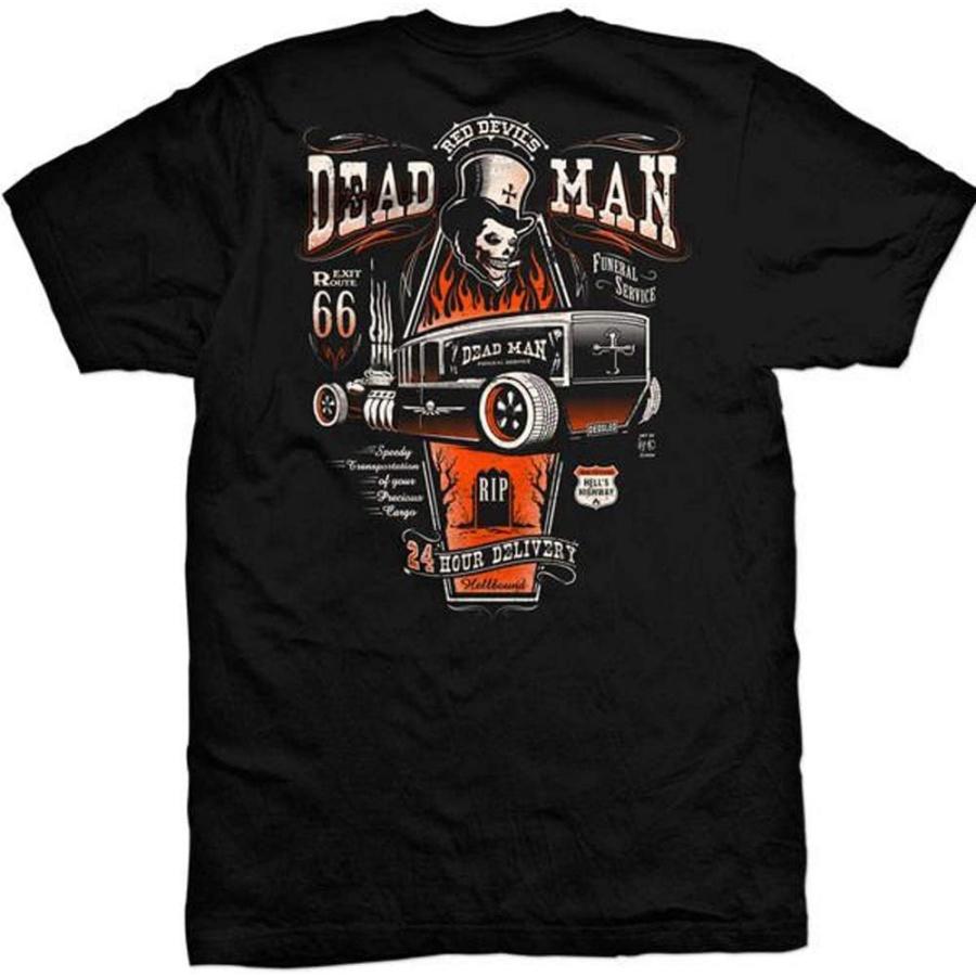 RED DEVIL CLOTHING Dead Man Back Print Shirt, Black, X-Large S
