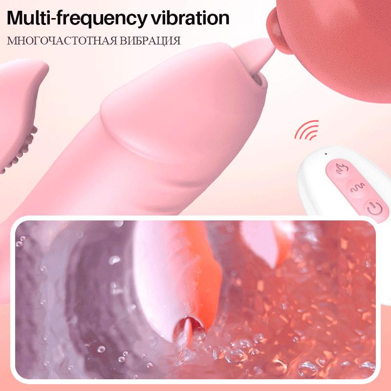 Wireless Bluetooth G Spot Dildo Vibrator for Women Tongue Licking APP Remote Control Wear Vibrating Egg Clit Panties