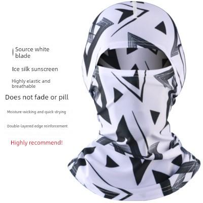 Sun Protection Mask for Men, Ice Silk Headscarf, Cycling Neck Gaiter, Neck Protector, Summer Fishing Full-Face Cover, Face Mask