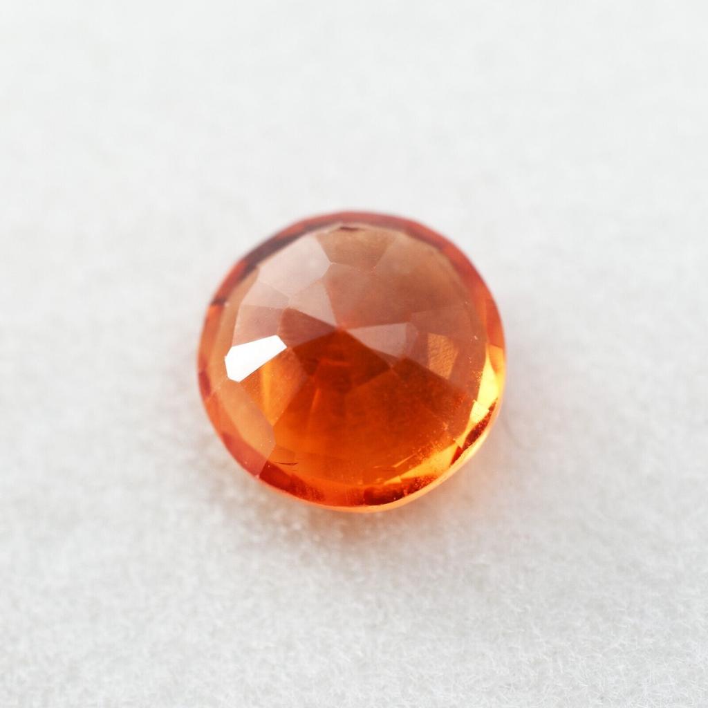 Natural Orange Ceylon Sapphire 3.1ct Round Cut AAA Certified Loose Gemstone