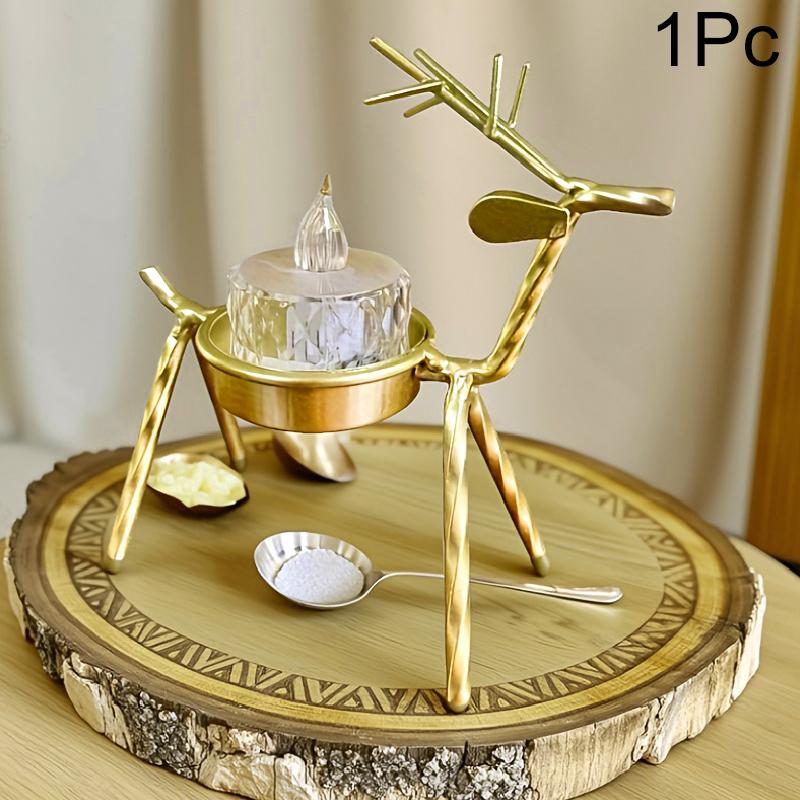 1PC Handicrafts Durable Candle Holders Home Iron Tabletop Sturdy Atmosphere Deer Decoration Ornaments