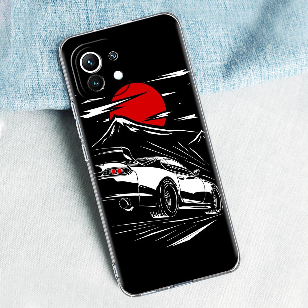 Phone Case For Xiaomi Mi 15 14 13 12 11 Lite 15T 13T 12T Pro Poco X7 X6 X5 Pro 5G X3 NFC F7 F6 F5 Cover Japan JDM Sports Car