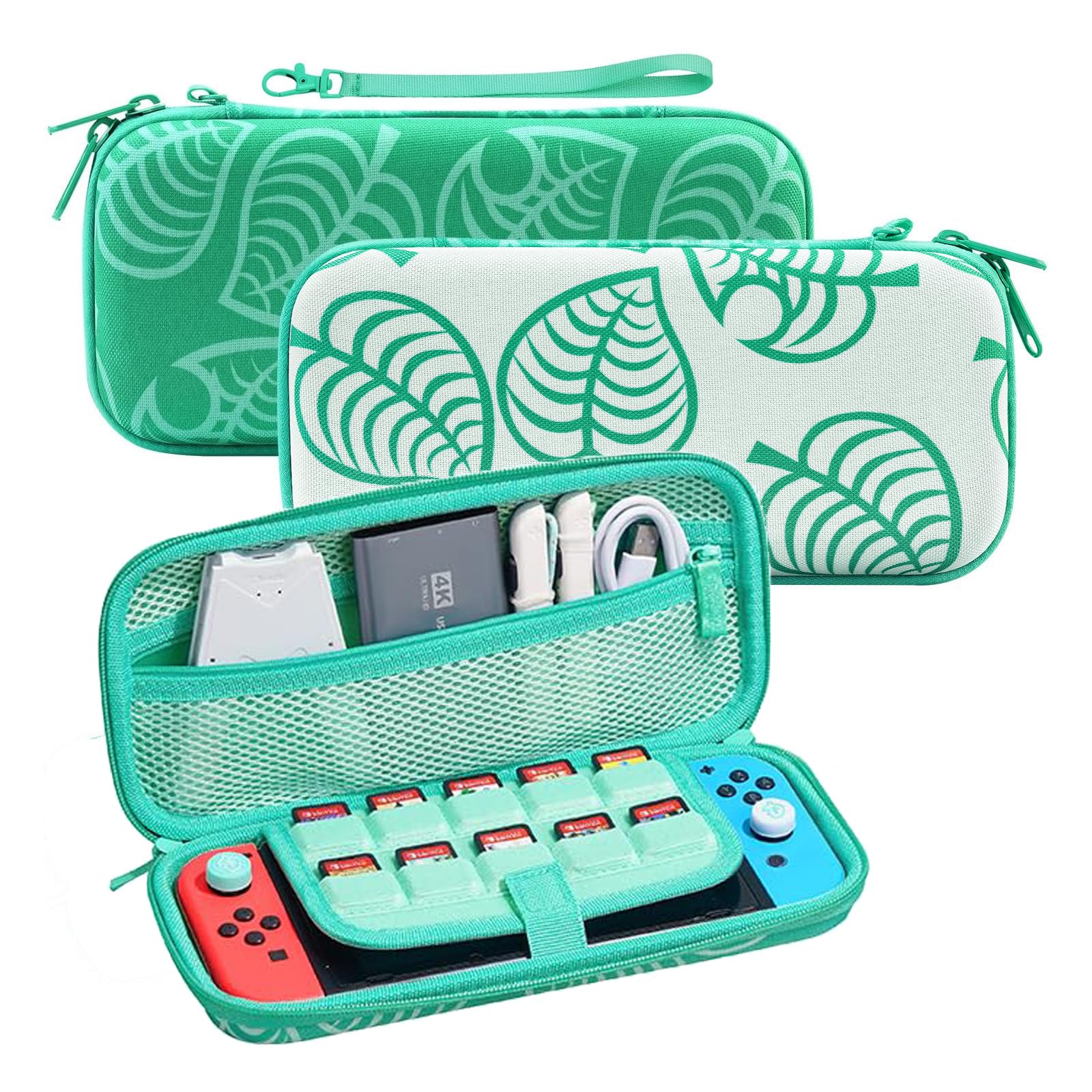 

PGRTYOF Switch Storage Case Switch Case Protective Cover Waterproof Dustproof Stainproof Shockproof Full Protection Large Capacity 10 Game Cards Easy