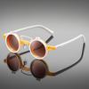Round Punk Double Flip Men'S And Women'S Sunglasses, Locomotive Trend Personalized Foreign Trade Glasses Supply