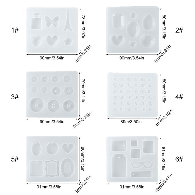 Silicone Diamond Pendant Silicone Mold Unique Glasses Shaped Jewelry Pendant Mold Flexible Silicone Mold for Crafters