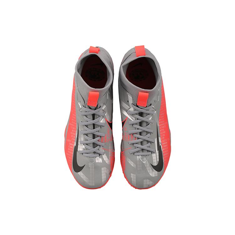 Nike Mercurial Superfly 7 Abrasion Resistant Abrasion Resistant Mid Top Kids' Soccer Shoes Silver Gray Pink Kids' AT8143-906