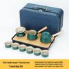 Portable Kung Fu Tea Set with Tray - Ideal for Outdoor Travel and Home, Perfect as a Chinese Business Gift