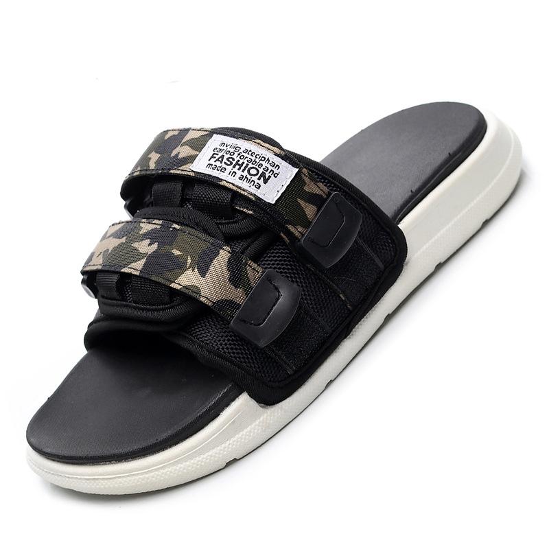 

Fashion Cross-border Summer Korean Version of The New Casual Internet Celebrity Beach Couple Slippers Fashion Thick-soled Outer Slippers 35-36